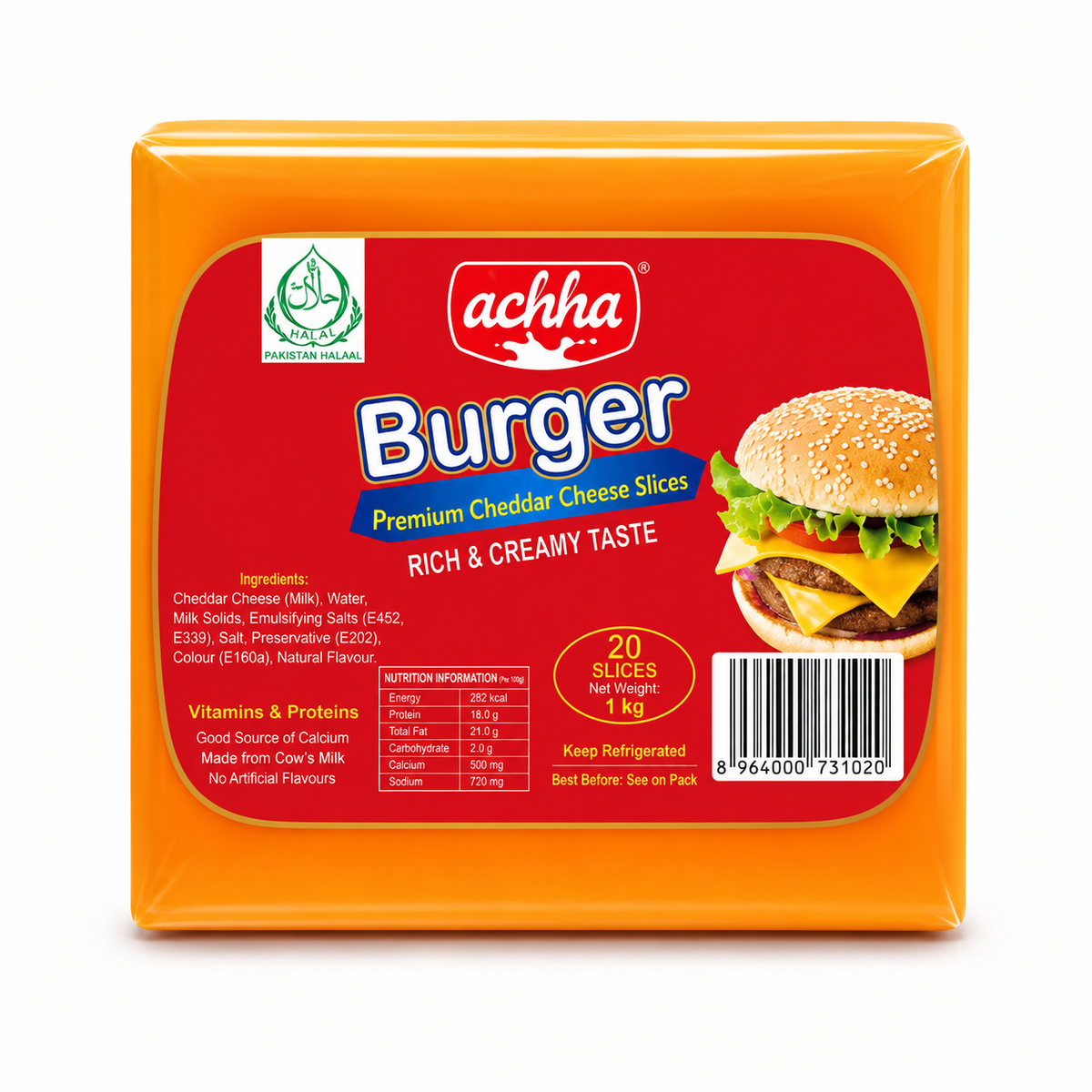 Burger Cheese Slice 1kg